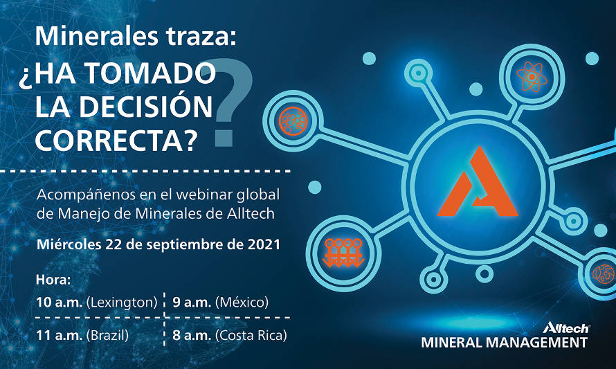 Alltech invita a webinar: Minerales traza: ¿Ha tomado la decisión correcta?