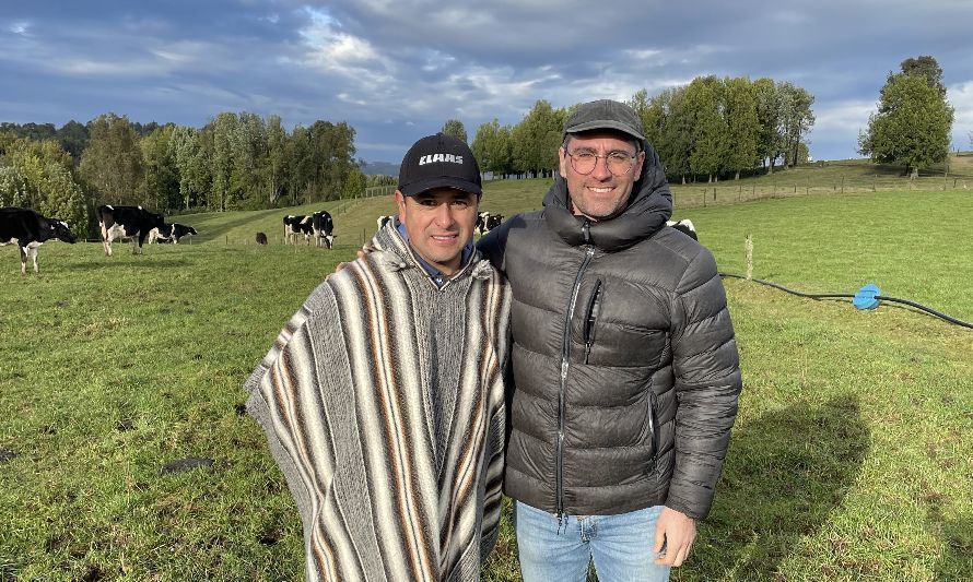 En la foto, Jorge Hernández, junto a Jorge Guiresse, subgerente Comercial Zona Sur de Grupo Delsantek. Créditos: Diario Lechero.